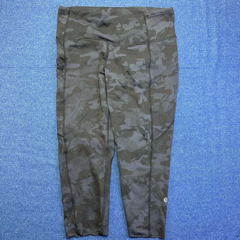 Lululemon Fast and Free Camo Leggings Crop